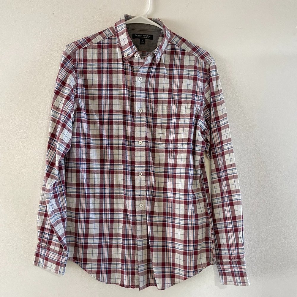 Banana Republic Luxe Flannel Slim Fit - Size S